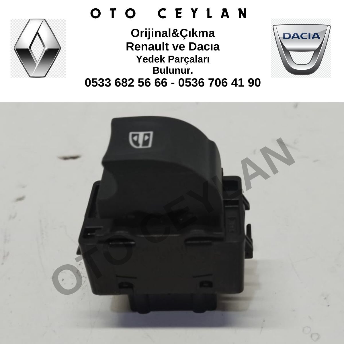 254210001R Fluence Arka Cam Açma Kapatma Düğmesi Orijinal Çıkma