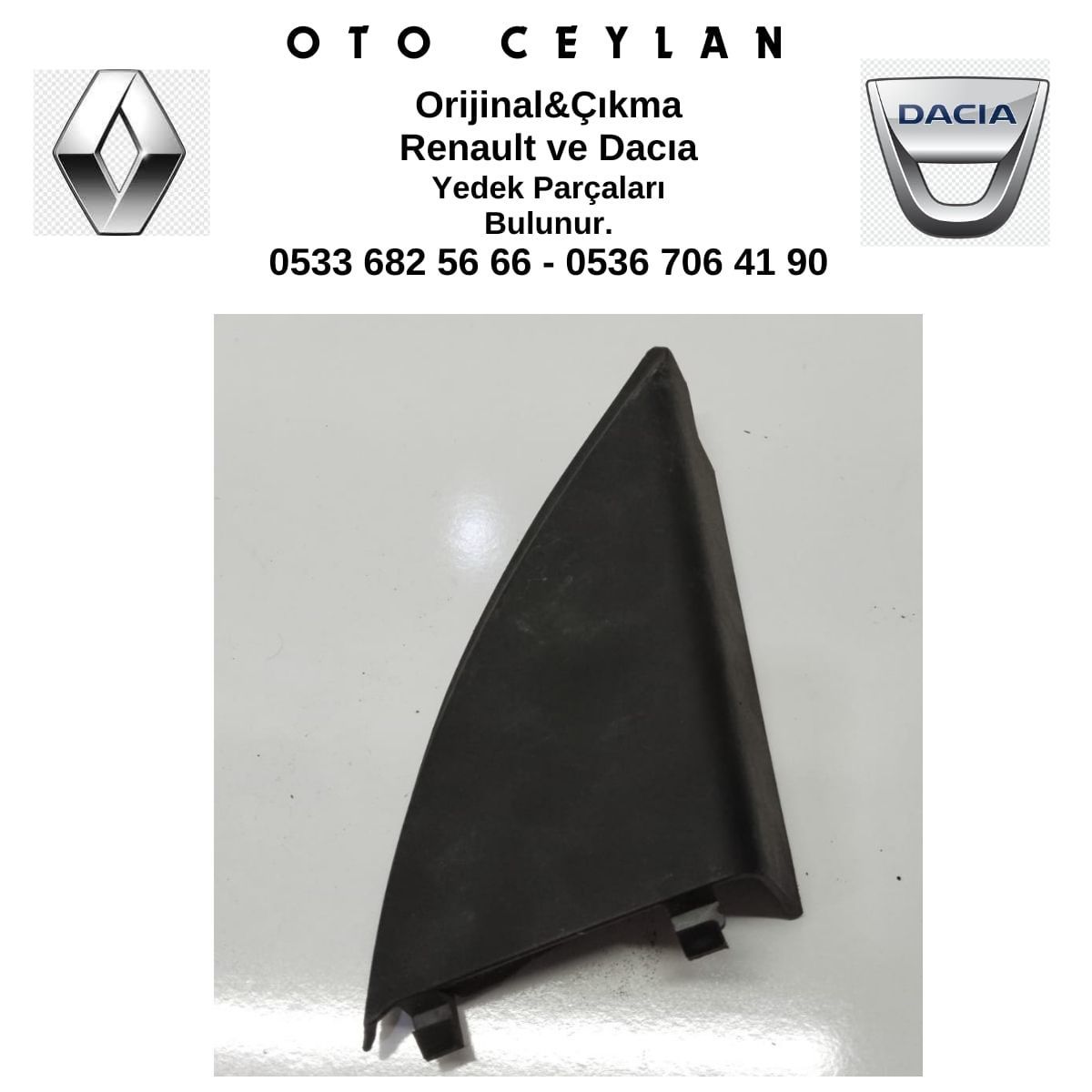 802924834R Fluence Sağ Dikiz Ayna İç Bakaliti Çıkma Orijinal