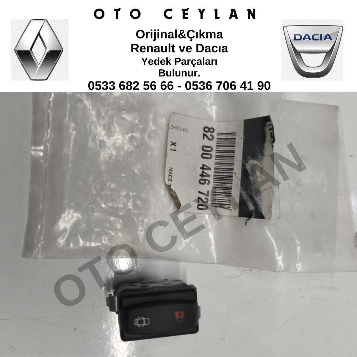 8200446720 Clio Symbol Thalia Merkezi Kilit Düğmesi Orijinal Sıfır