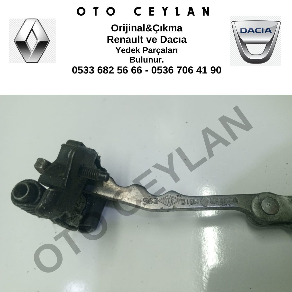 804307326R 804305514R Megane 3 Cabrio Kapı Gergisi Orijinal Çıkma