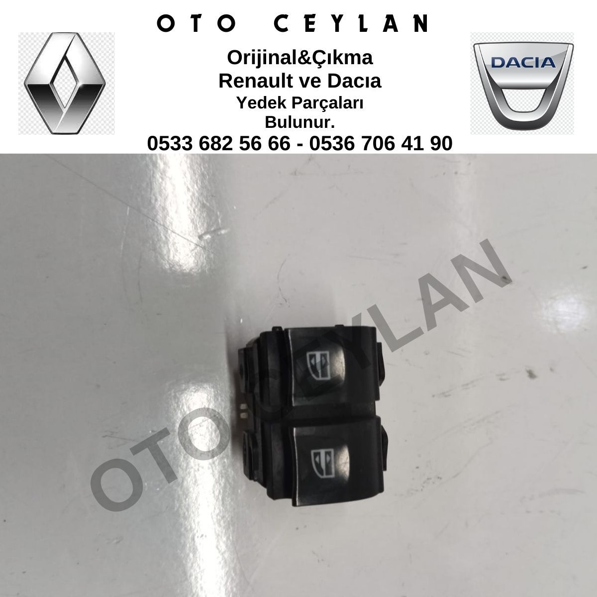 254118044R Lodgy Cam Açma Düğmesi Ön İkili Orijinal Çıkma