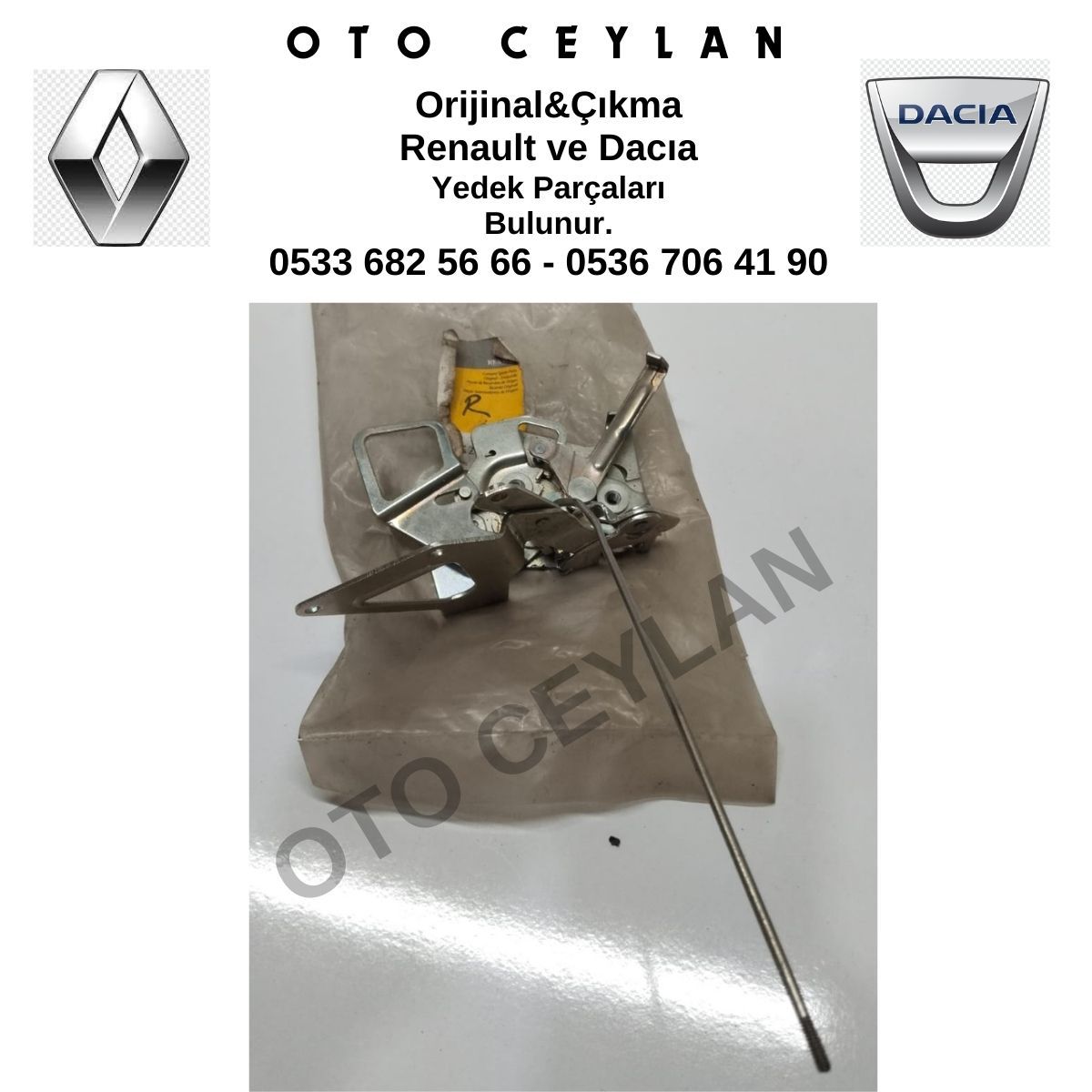 7702127959 R9 R11 Ön Kapı Kilidi Sağ Elektrikli Sıfır Bukka