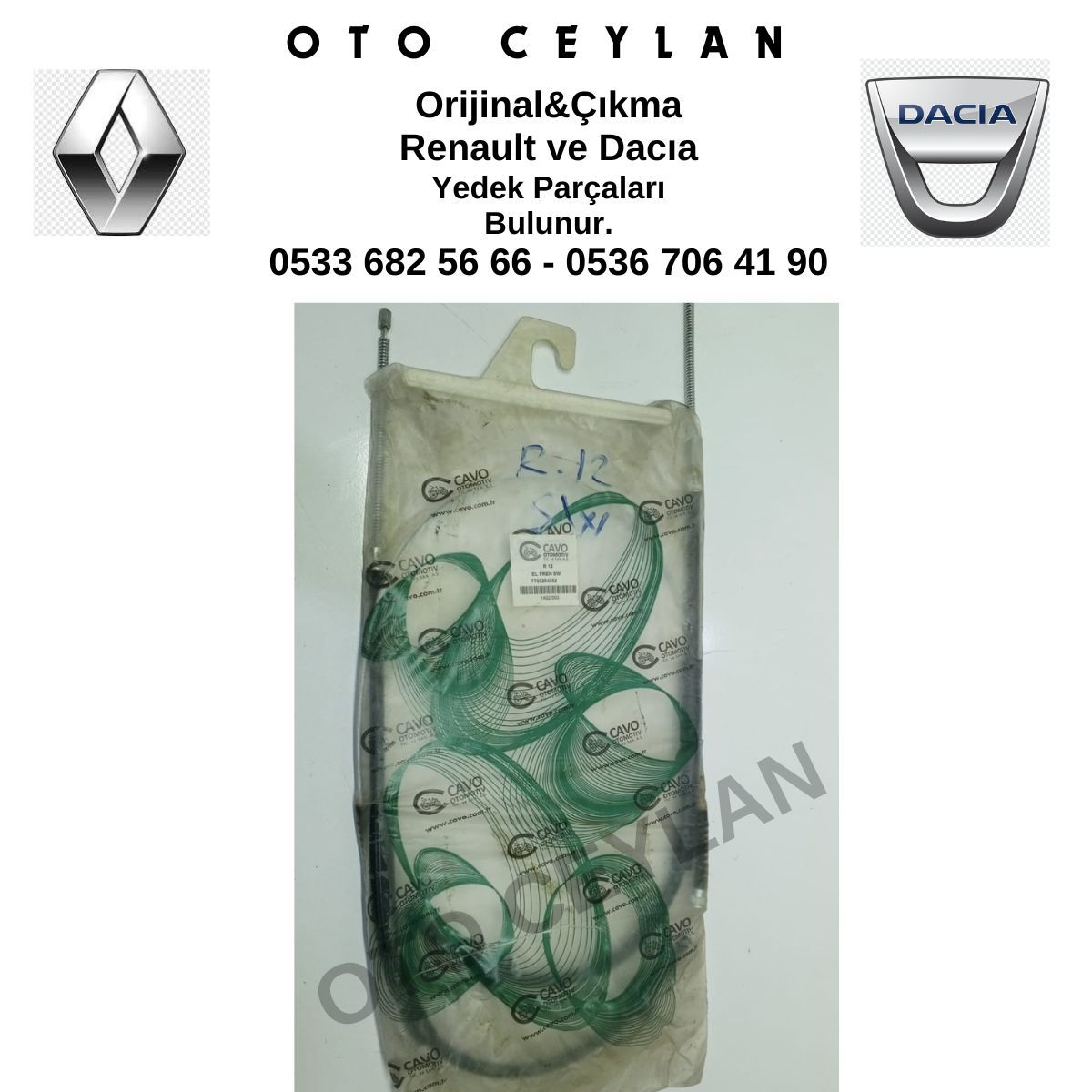 CAV 1402003 7702254352 Renault 12 SW El Fren Teli Sıfır Cavo Marka
