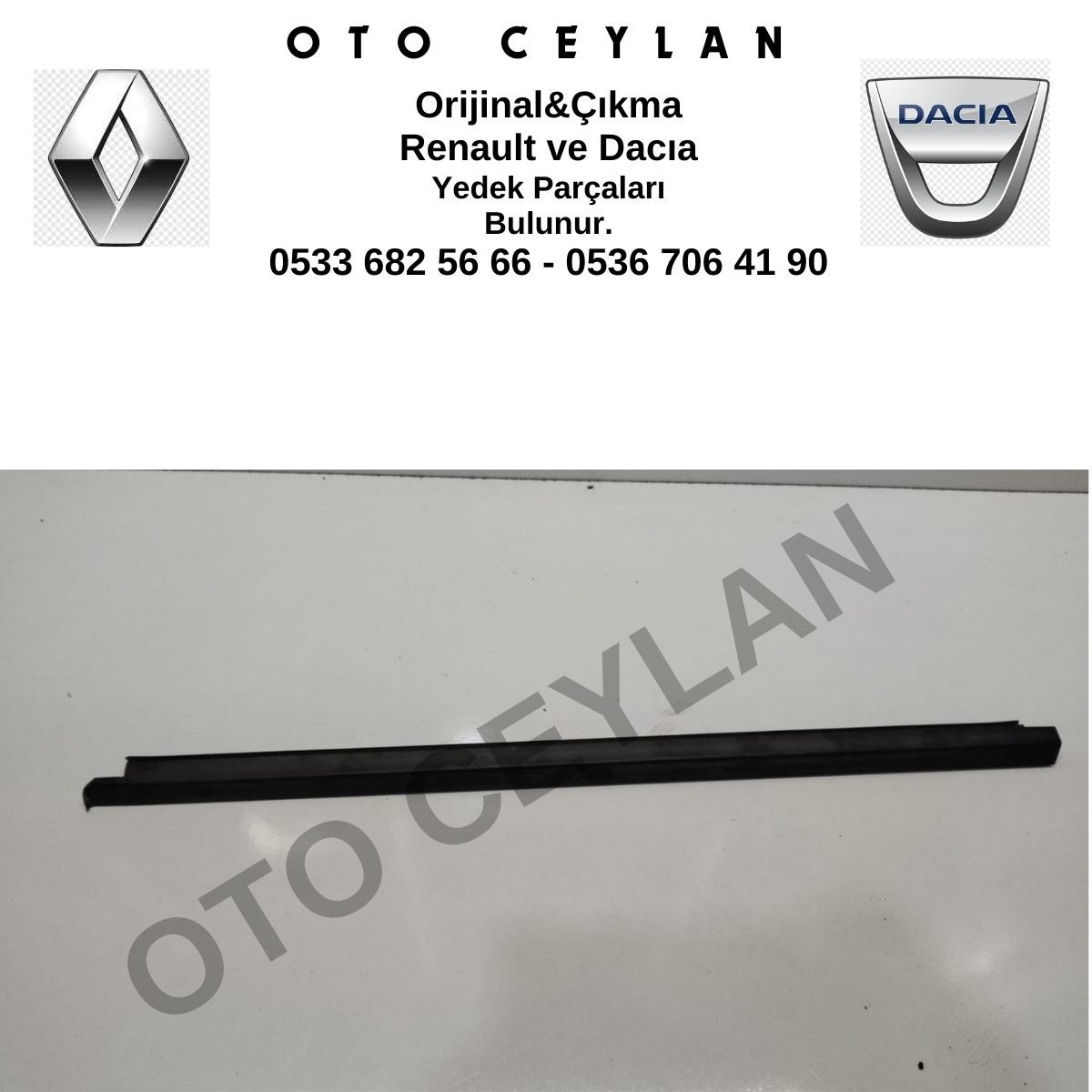 7702252987 R9 Sol Arka Cam Dış Fitili Sıfır Orijinal