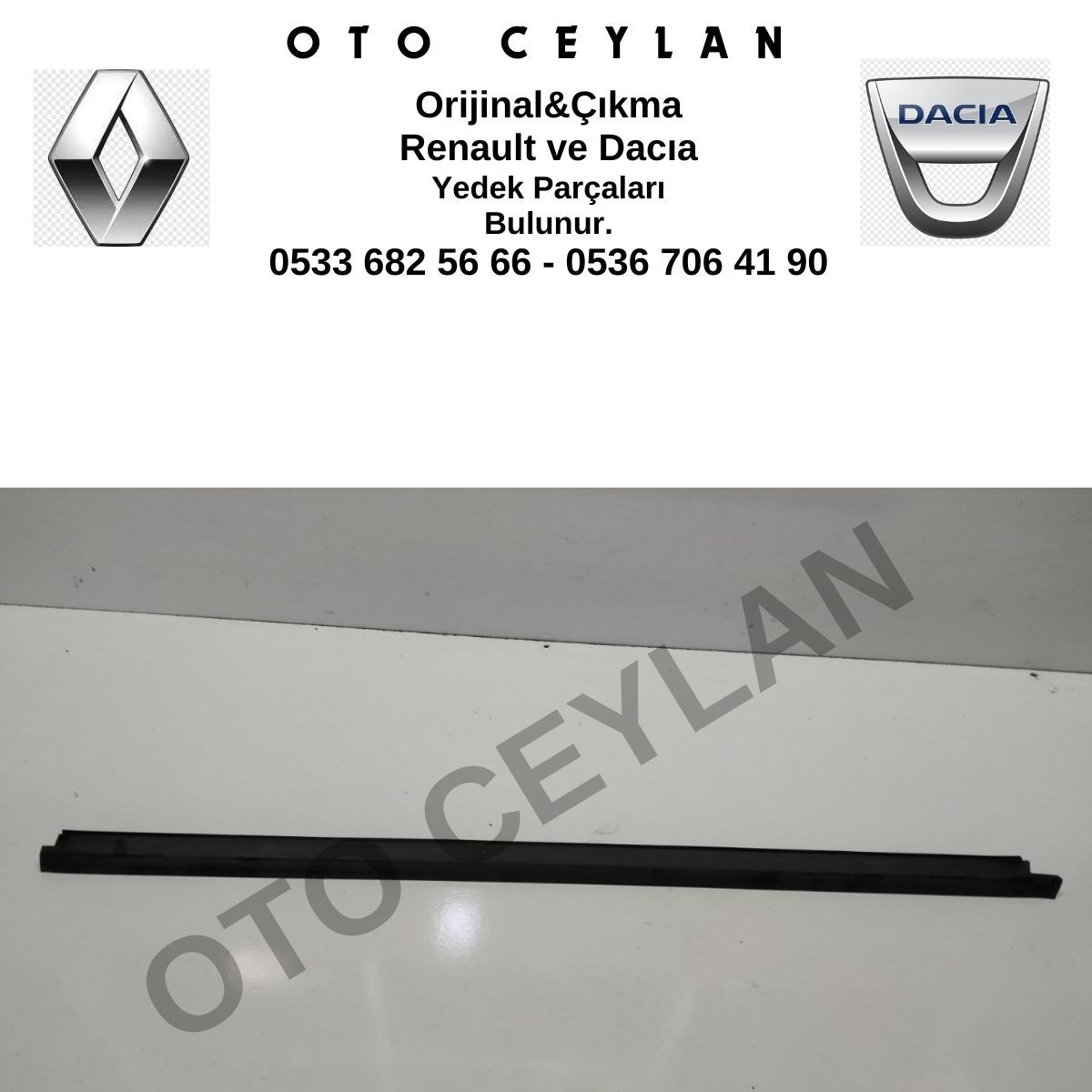 7702252985 R9 Sol Ön Cam Dış Fitili Sıfır Orijinal