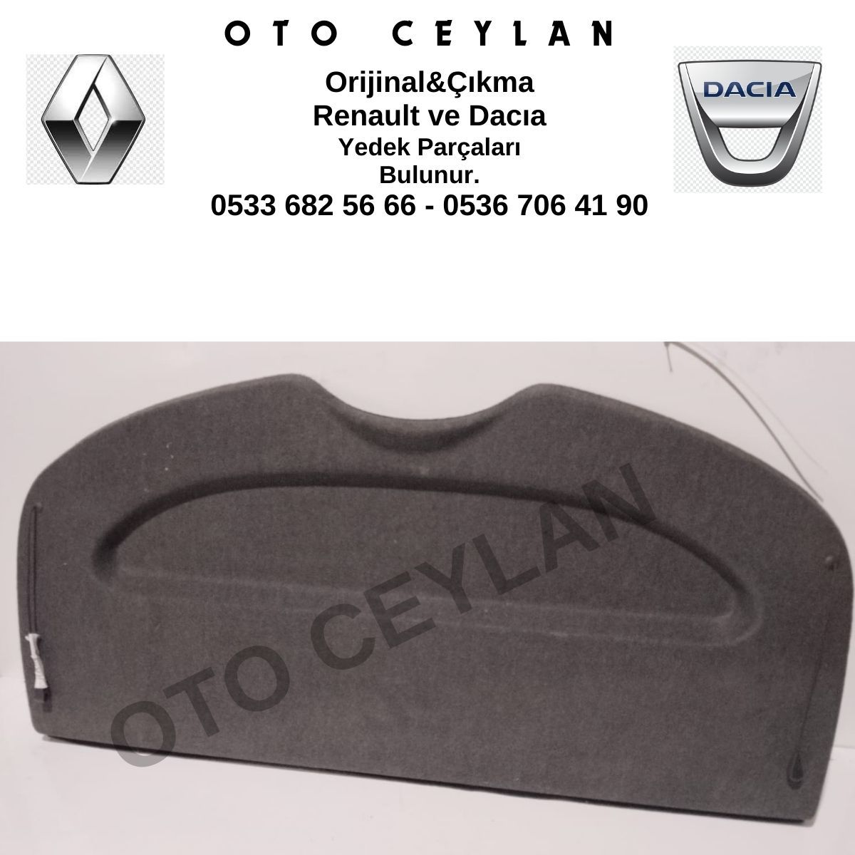 8200034990 Megane 2 5 Kapılı Hatchback Arka Raf Arka Bagaj Orijinal Sıfır Ayarında Çıkma
