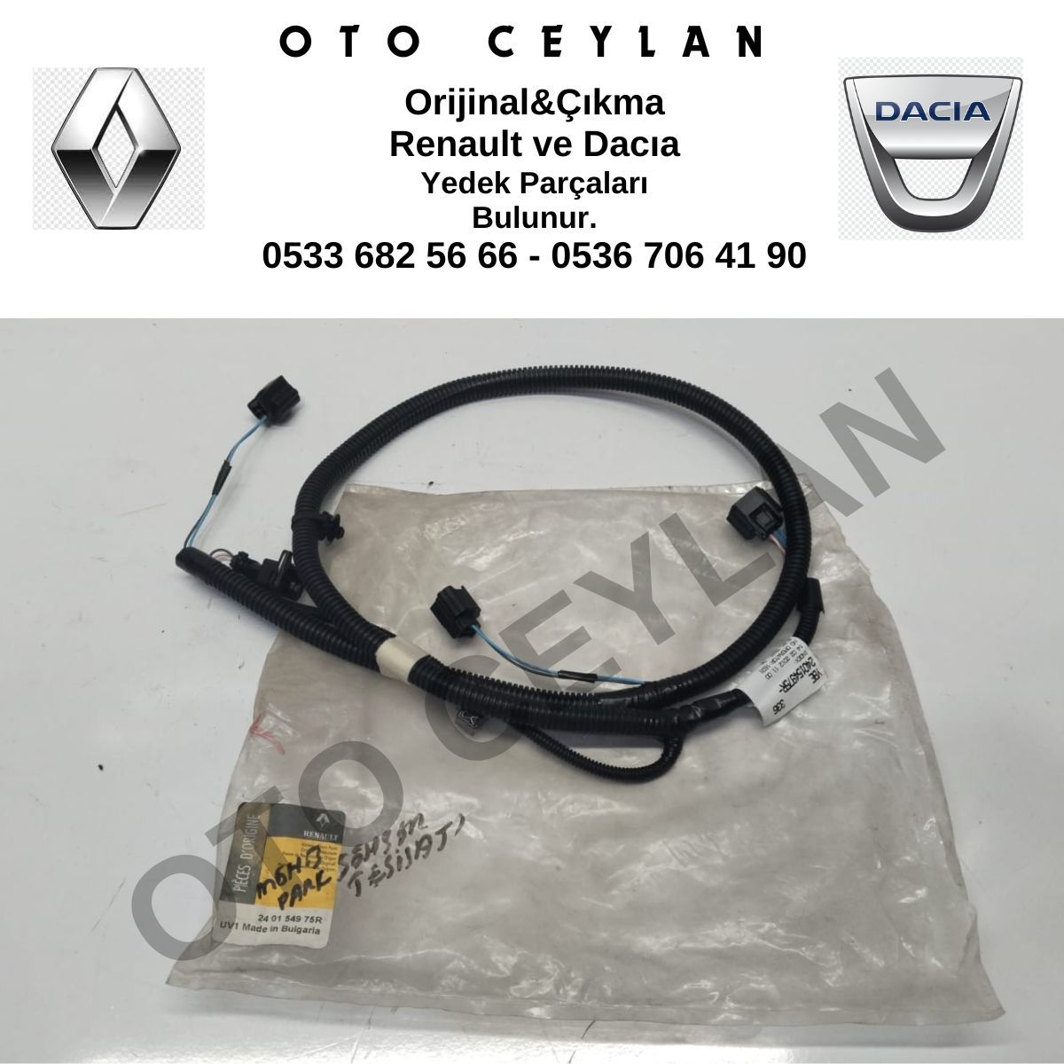240152849R Fluence Arka Tampon Tesisatı Orijinal Sıfır