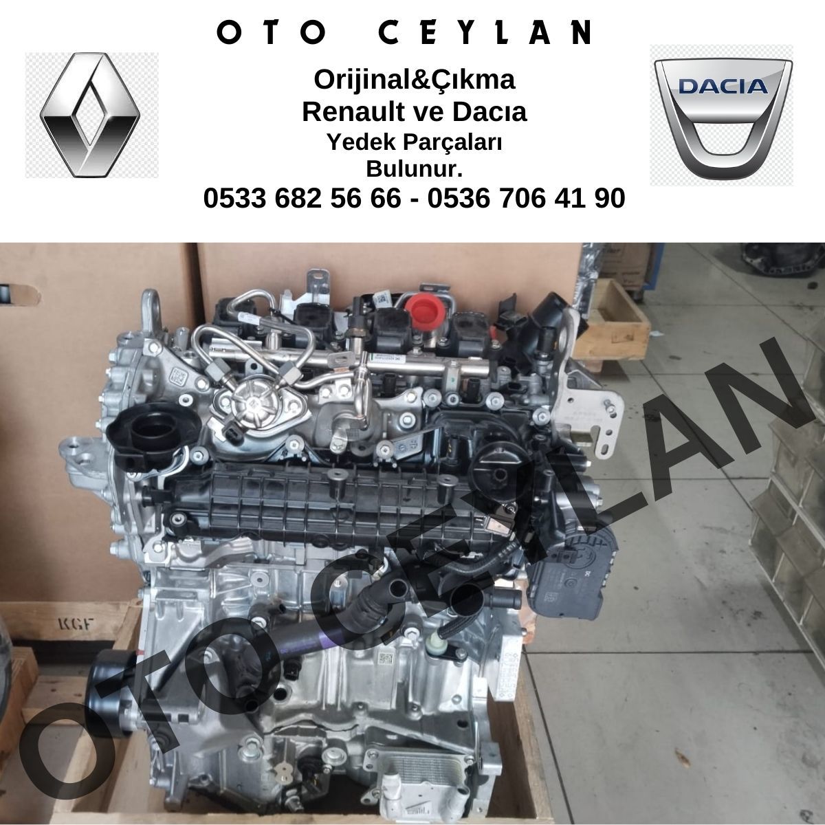 Komple Sandık Motor 100018692R Megane 4 Kadjar Duster H5H 490 1.3 Tce Sıfır Orijinal