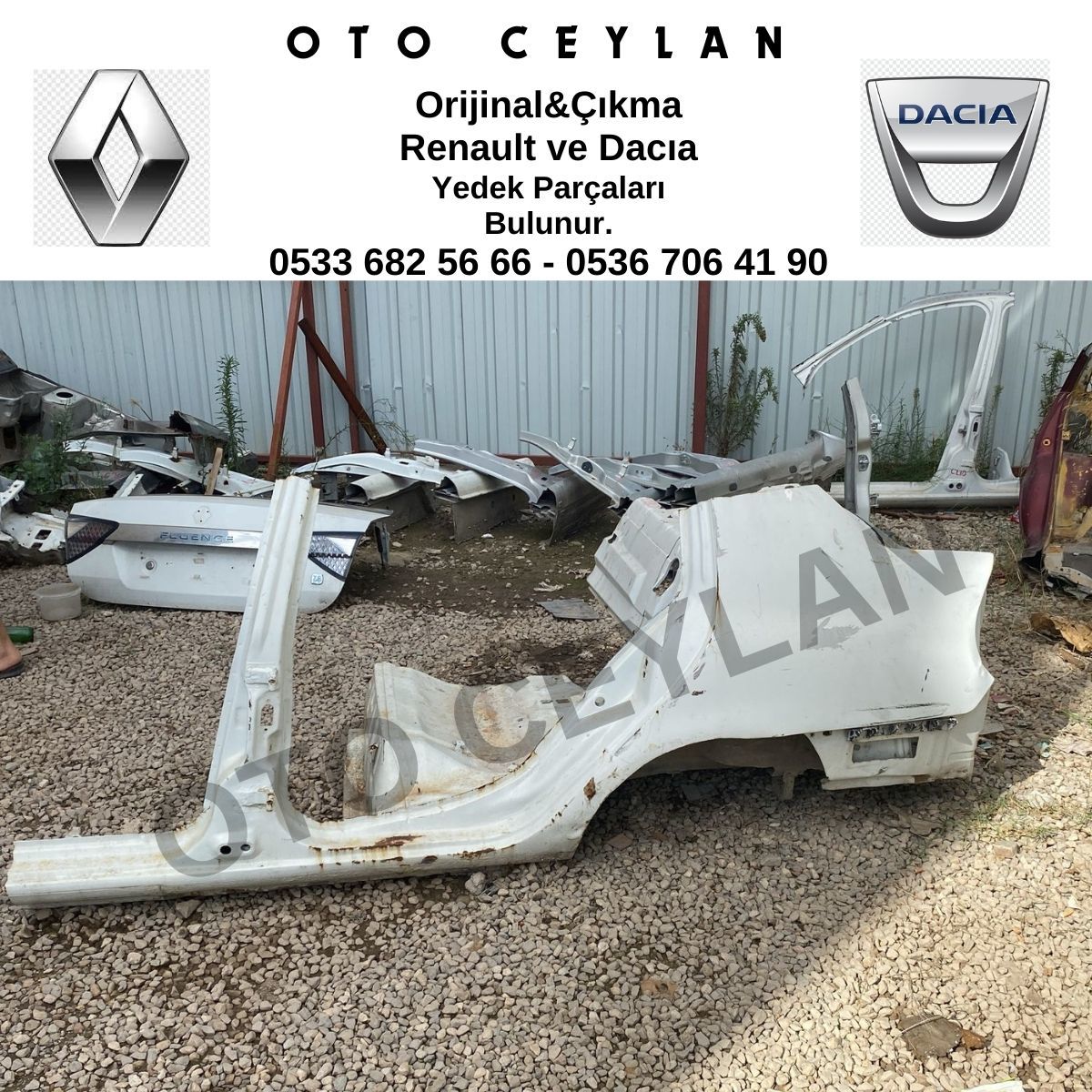 Clio Arka Çeyrek Sol Orijinal Çıkma