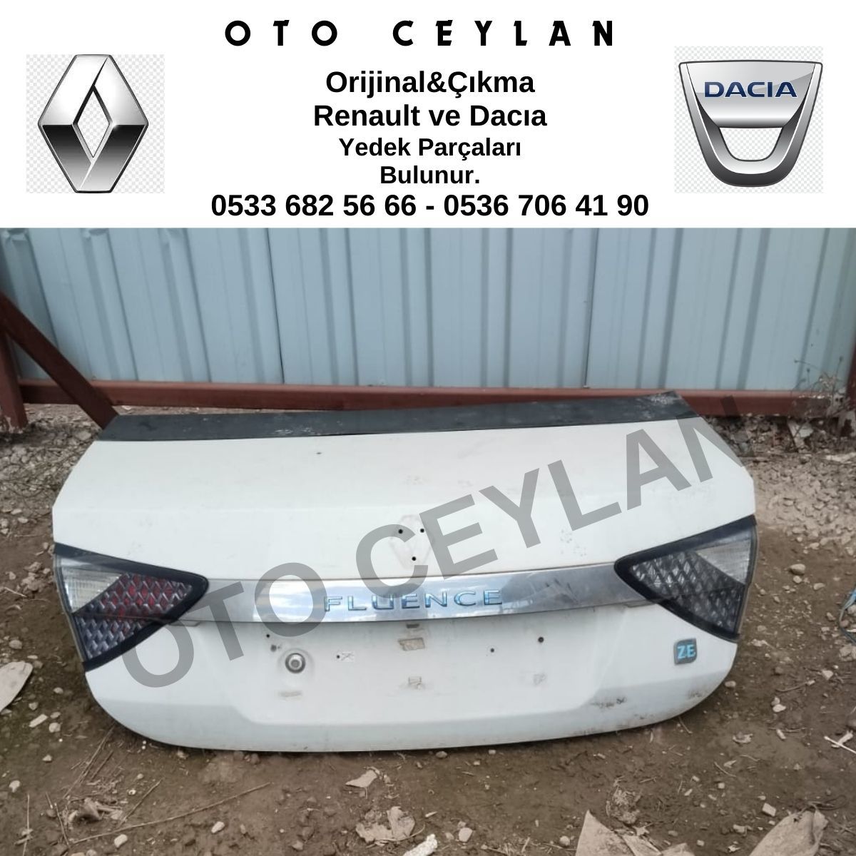 Fluence Bagaj Kapağı Elektrikli Araç Orijinal Çıkma