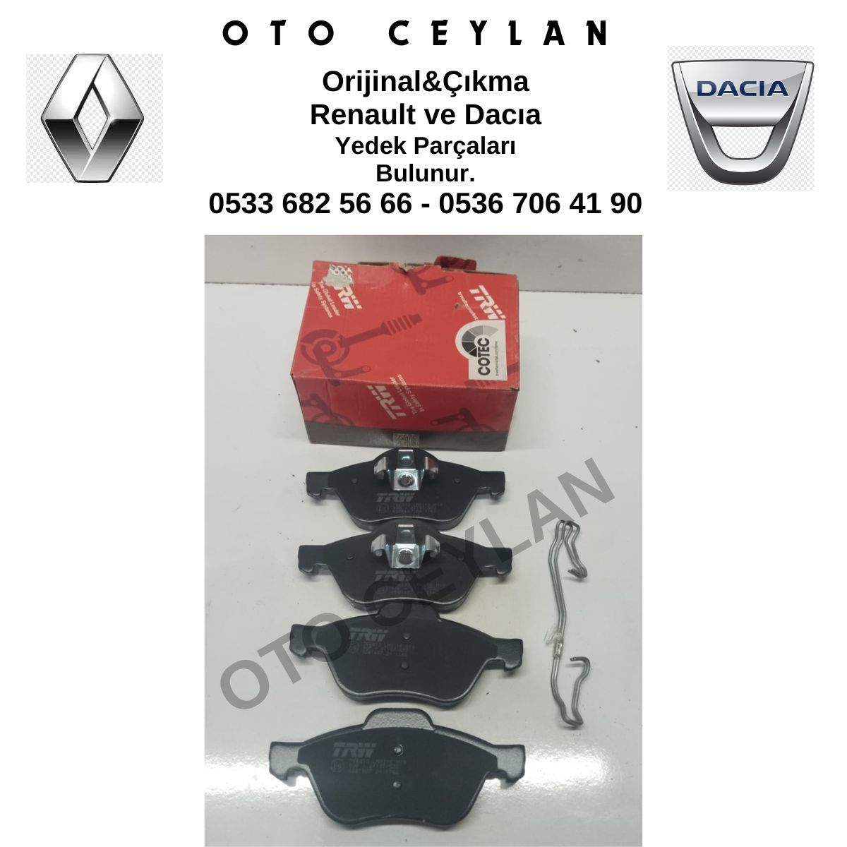 Megane 2 1.5 Dci 1.6 2.0 Ön Fren Balata Sıfır Yan Sanayi
