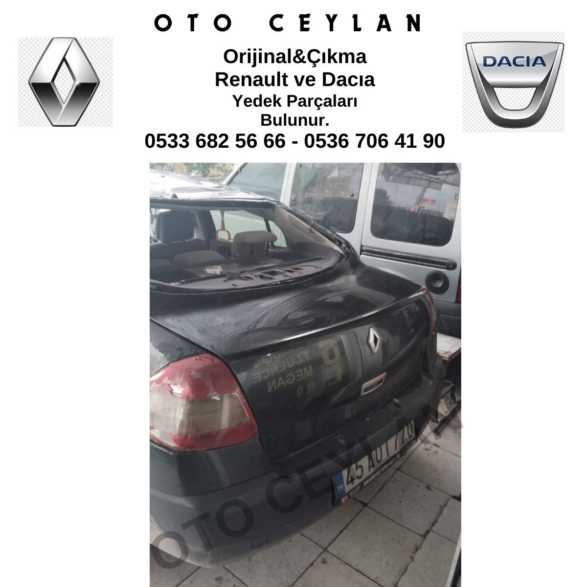 Megane 2 Bagaj Kapağı Orijinal Çıkma