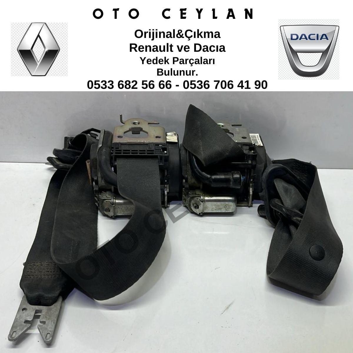 868840008R Megan 3 HB Sağ Ön Emniyet Kemeri Çıkma Orjinal
