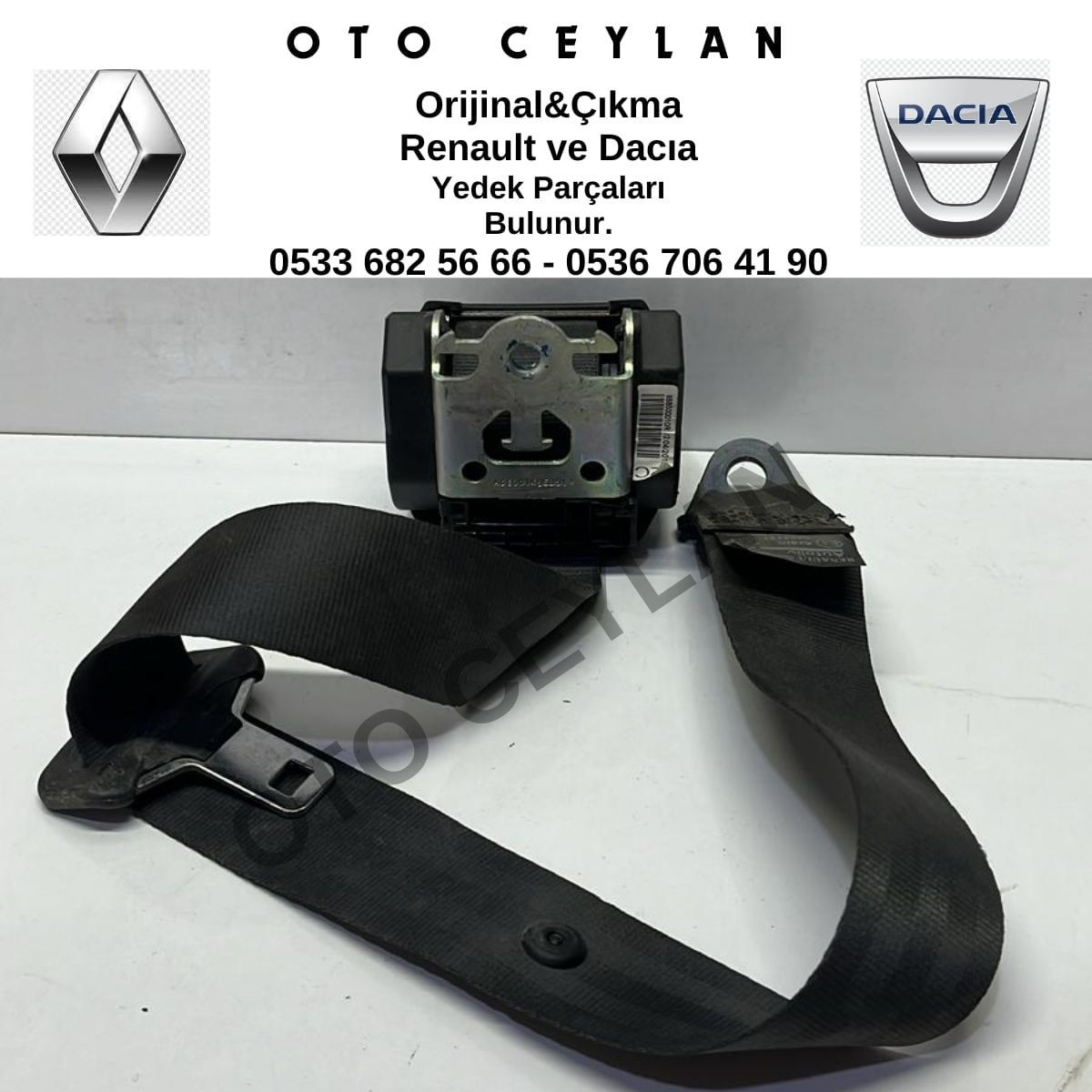 888500010R Fluence Arka Orta Emniyet Kemeri Çıkma Orjinal