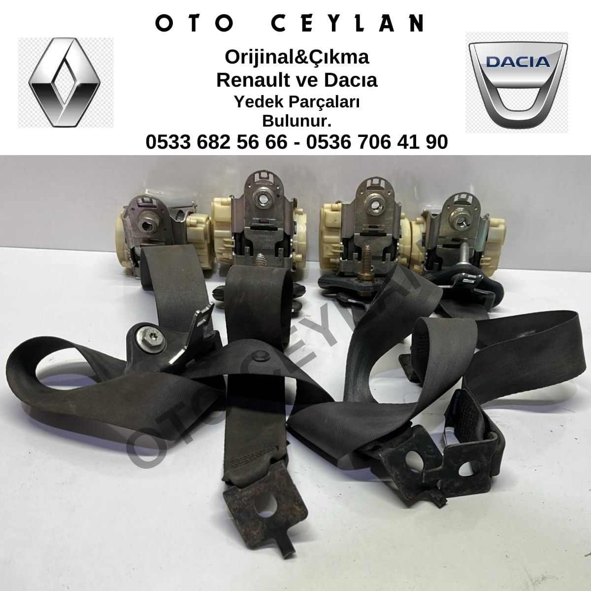 8200683953 Clio 3 Sağ Arka Emniyet Kemeri Çıkma Orjinal