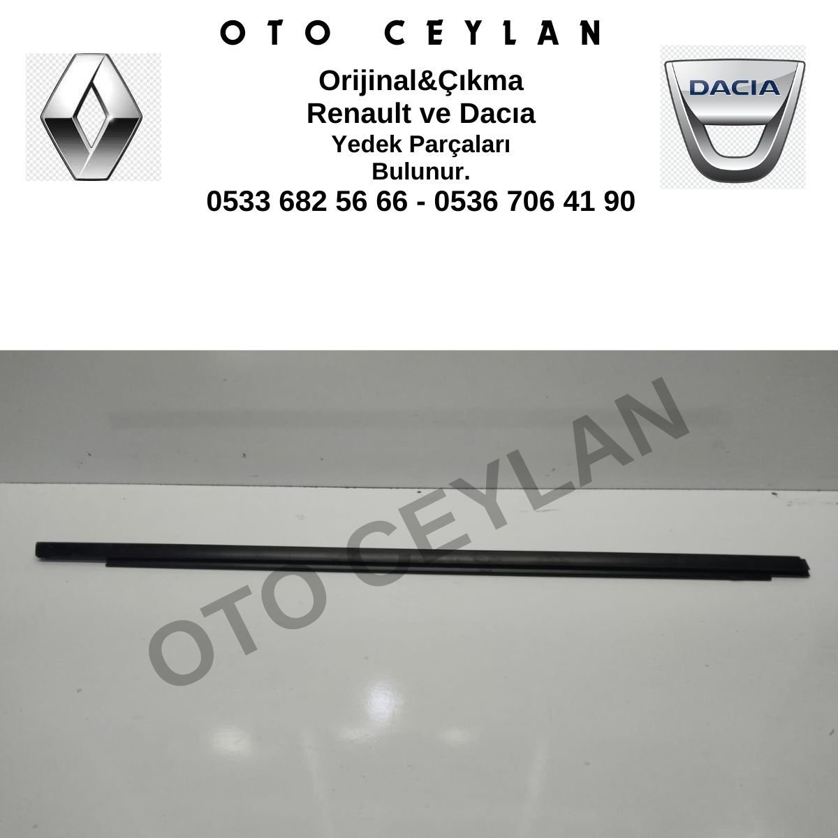 808205355R Sandero 3 Ön Kapı Cam Çıtası