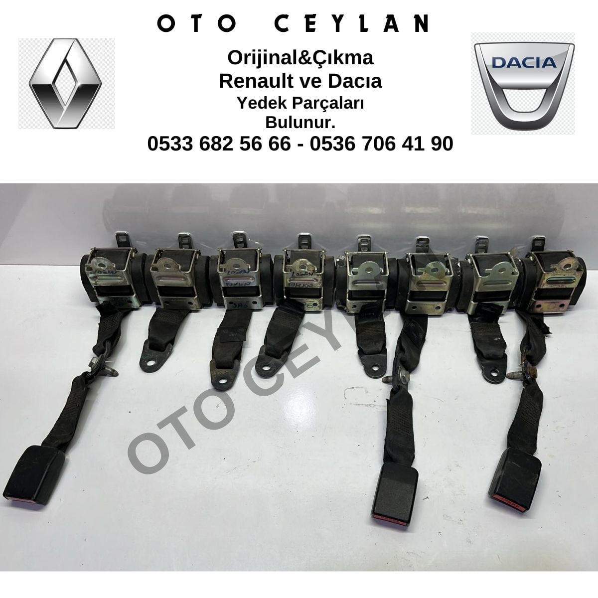 6001549692 Logan Sağ Arka Emniyet Kemeri Çıkma Orjinal
