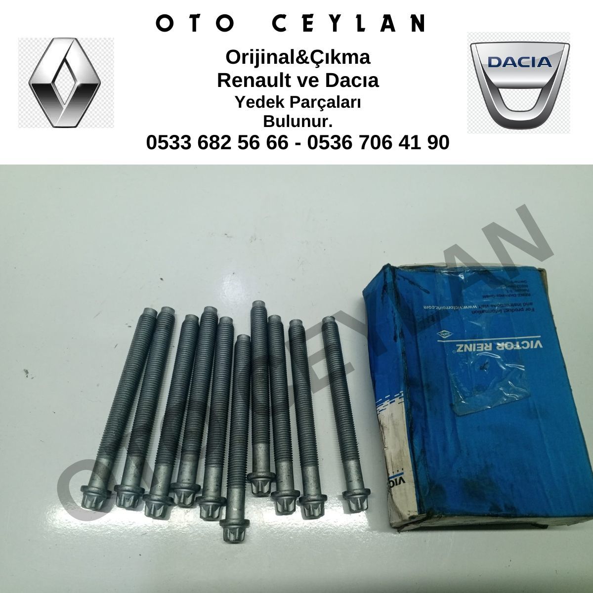 7700114745 Megane 2 Laguna 2 Trafic 2 Silindir Kapak Saplaması 1.9 Dci F9Q Sıfır Yan Sanayi