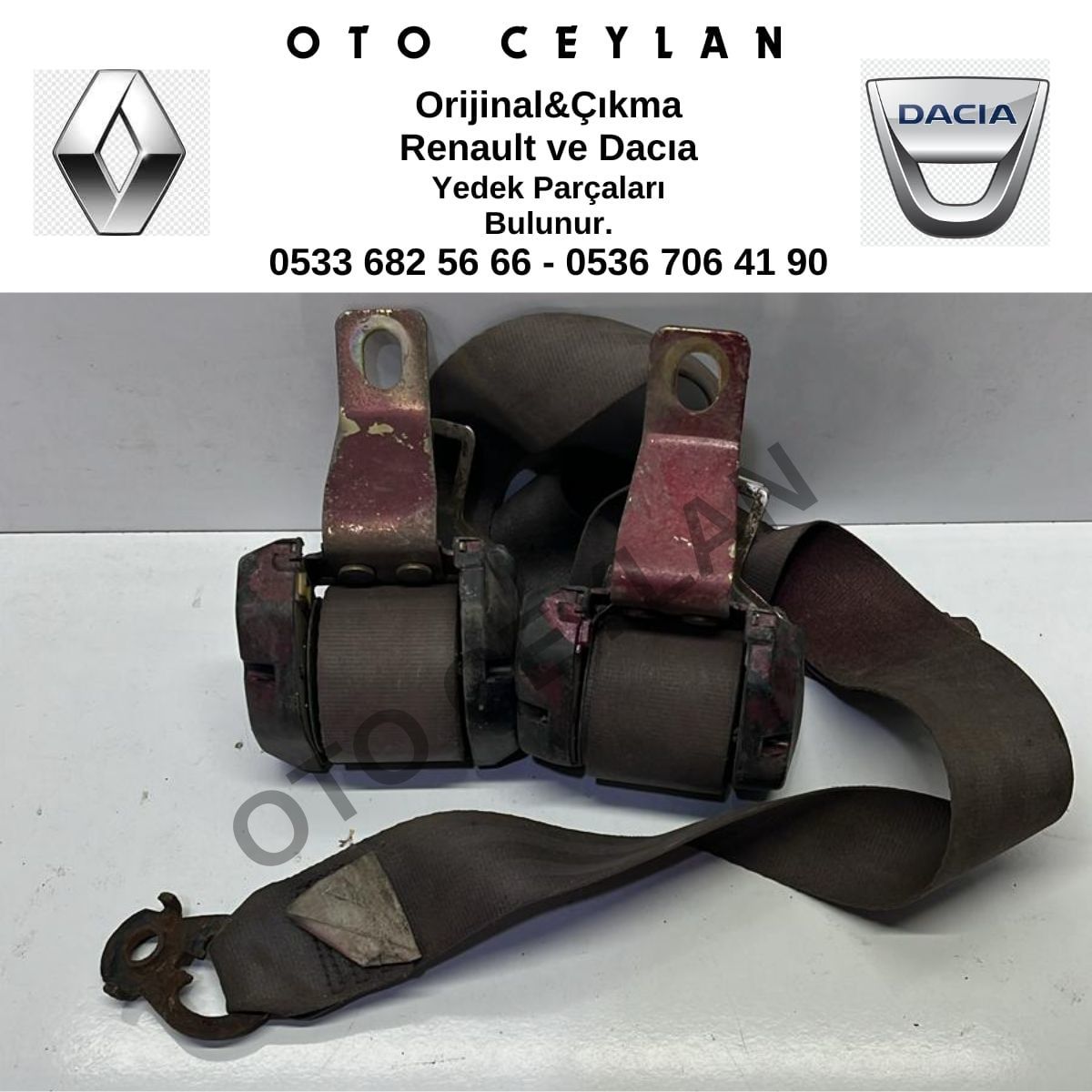 7702253433 R.19 Arka Emniyet Kemeri Çıkma Orjinal