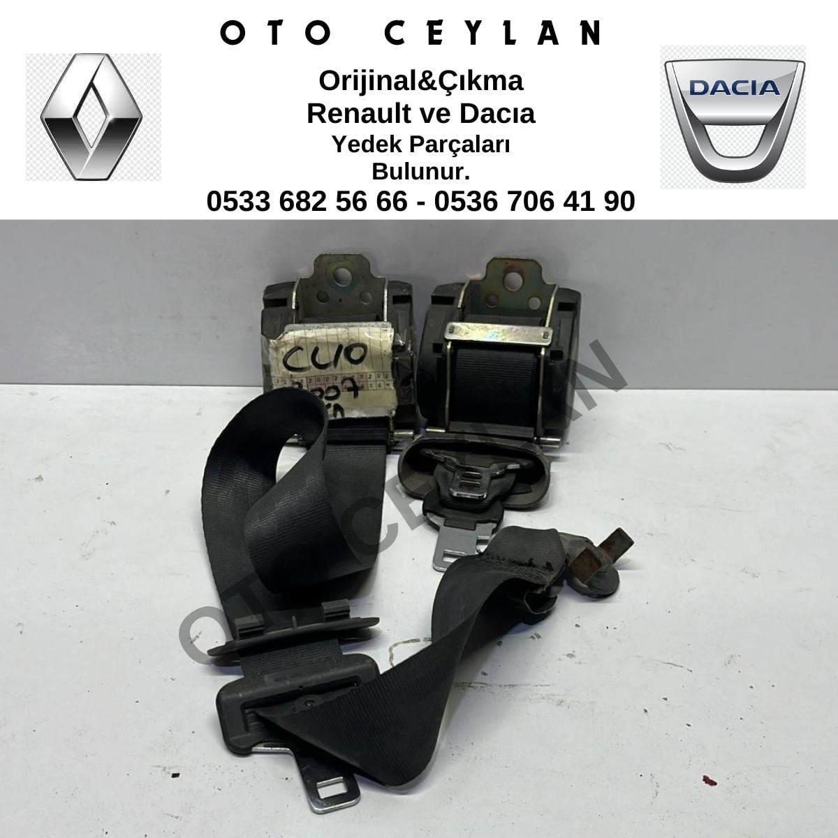 7701207835 Clio Arka Emniyet Kemeri Çıkma Orjinal