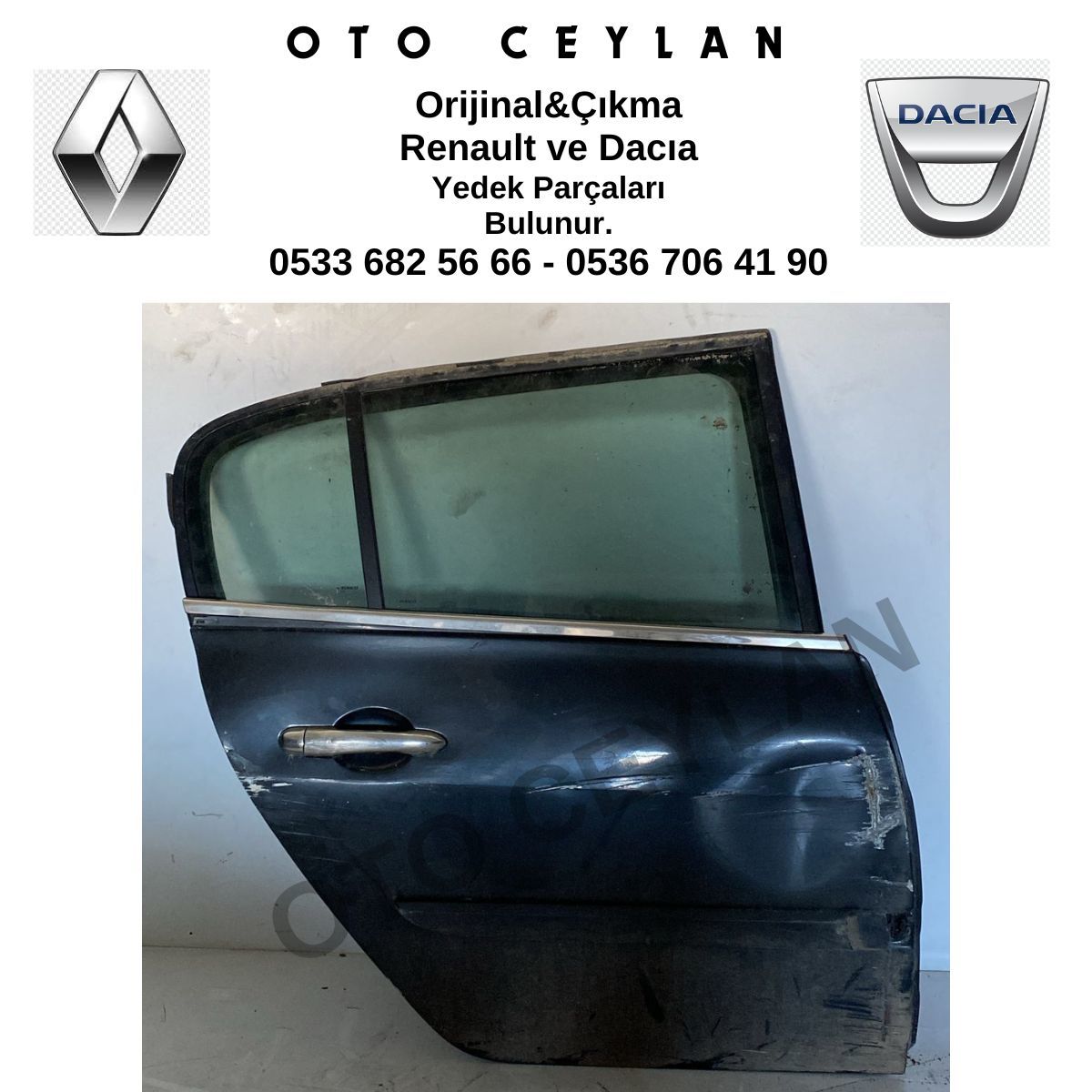 Megane 2 Sağ Arka Kapı Orijinal Çıkma