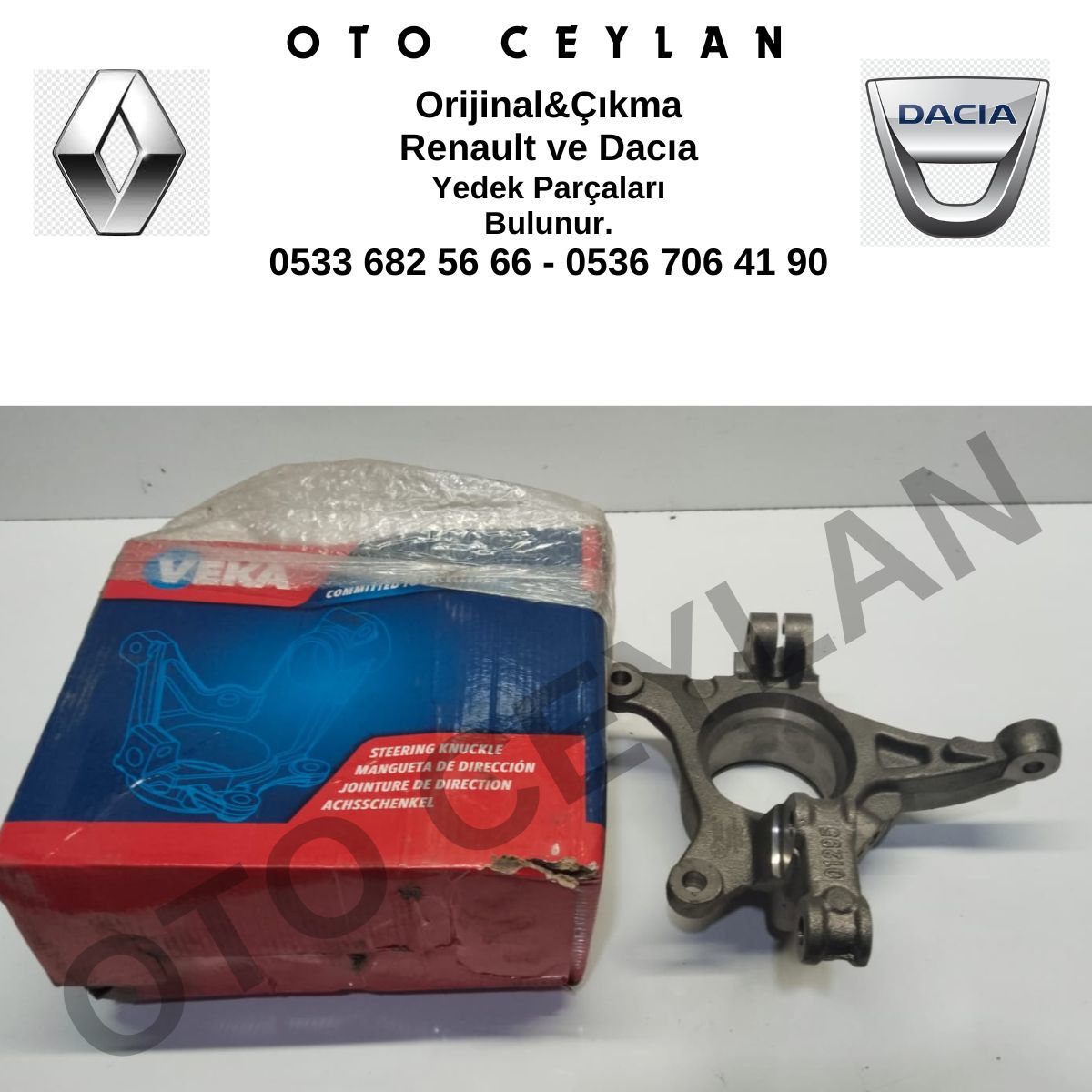 400110096R 400116210R 8200881829 Dokker Lodgy Aks Taşıyıcı Sol Ön 77mm Sıfır Yan Sanayi Veka Marka