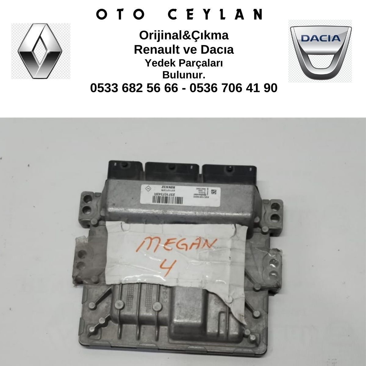 237107343R Megan IV Motor Beyni Çıkma