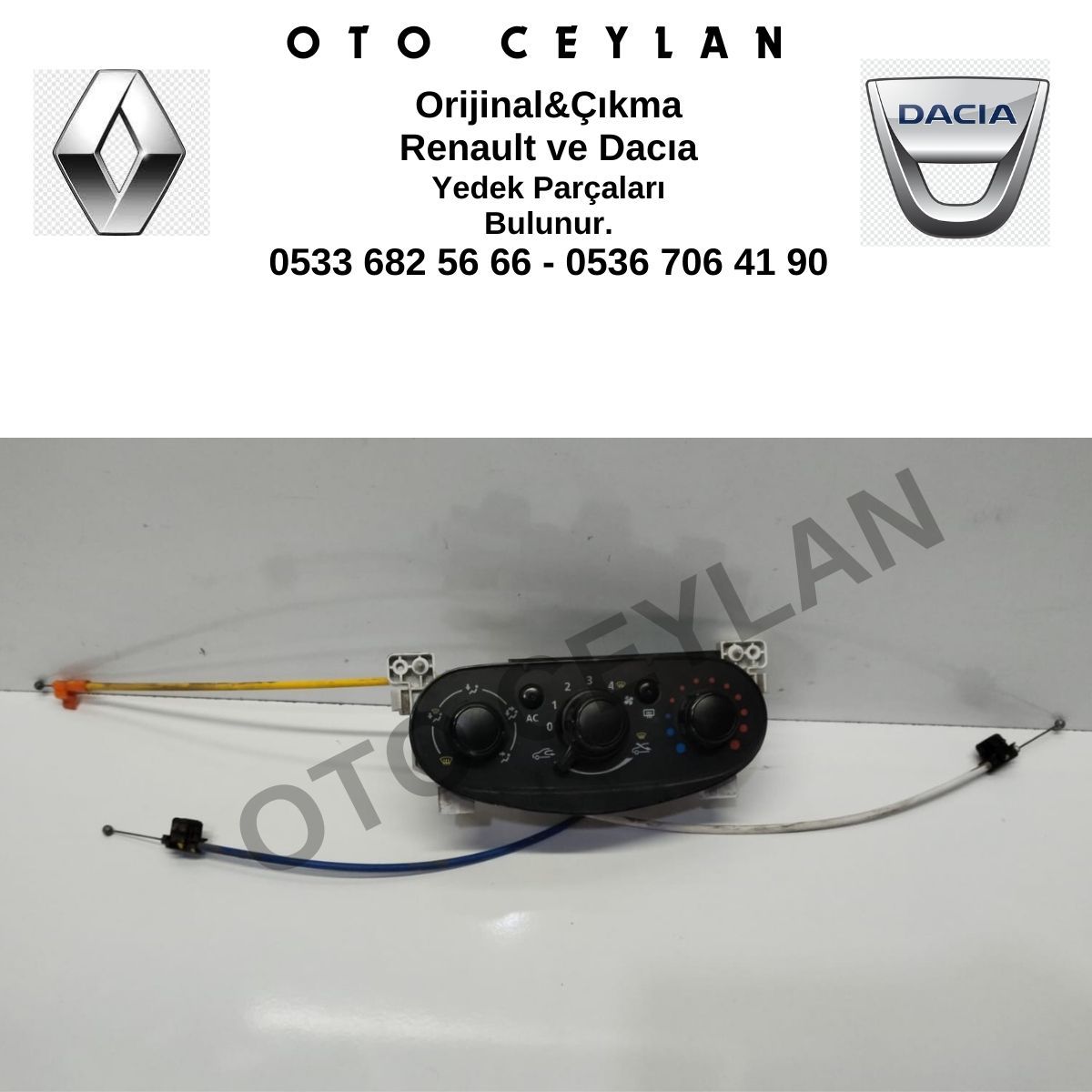 275101924R Clio Symbol Joy Kalorifer Kumanda Paneli Orijinal Çıkma
