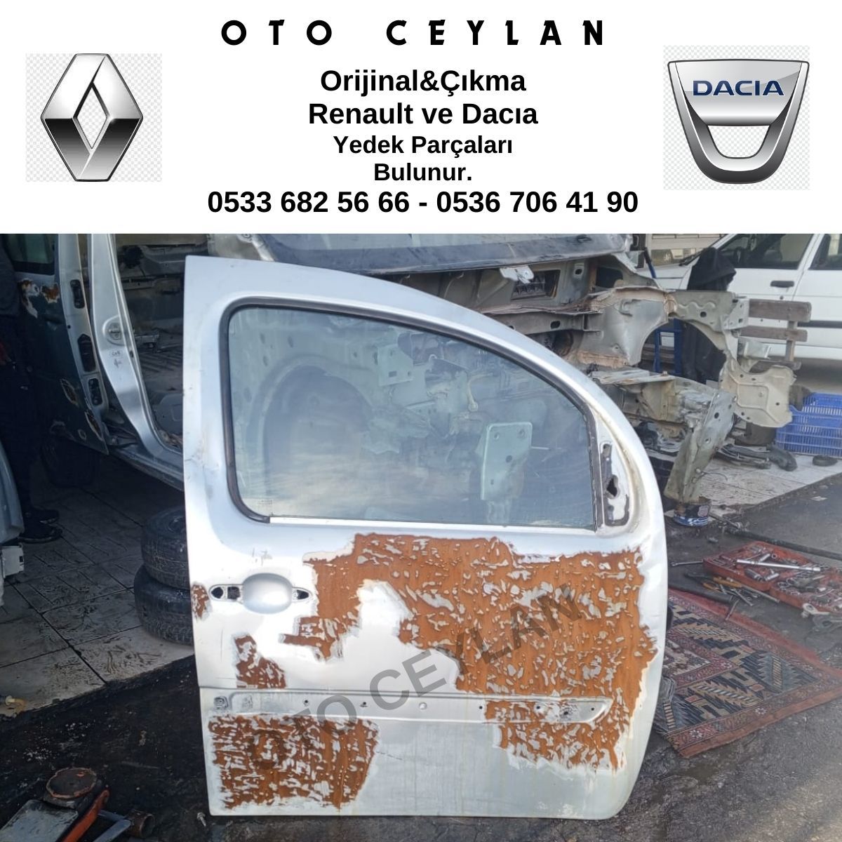 Kango 3 Sağ Ön Kapı Orijinal Çıkma