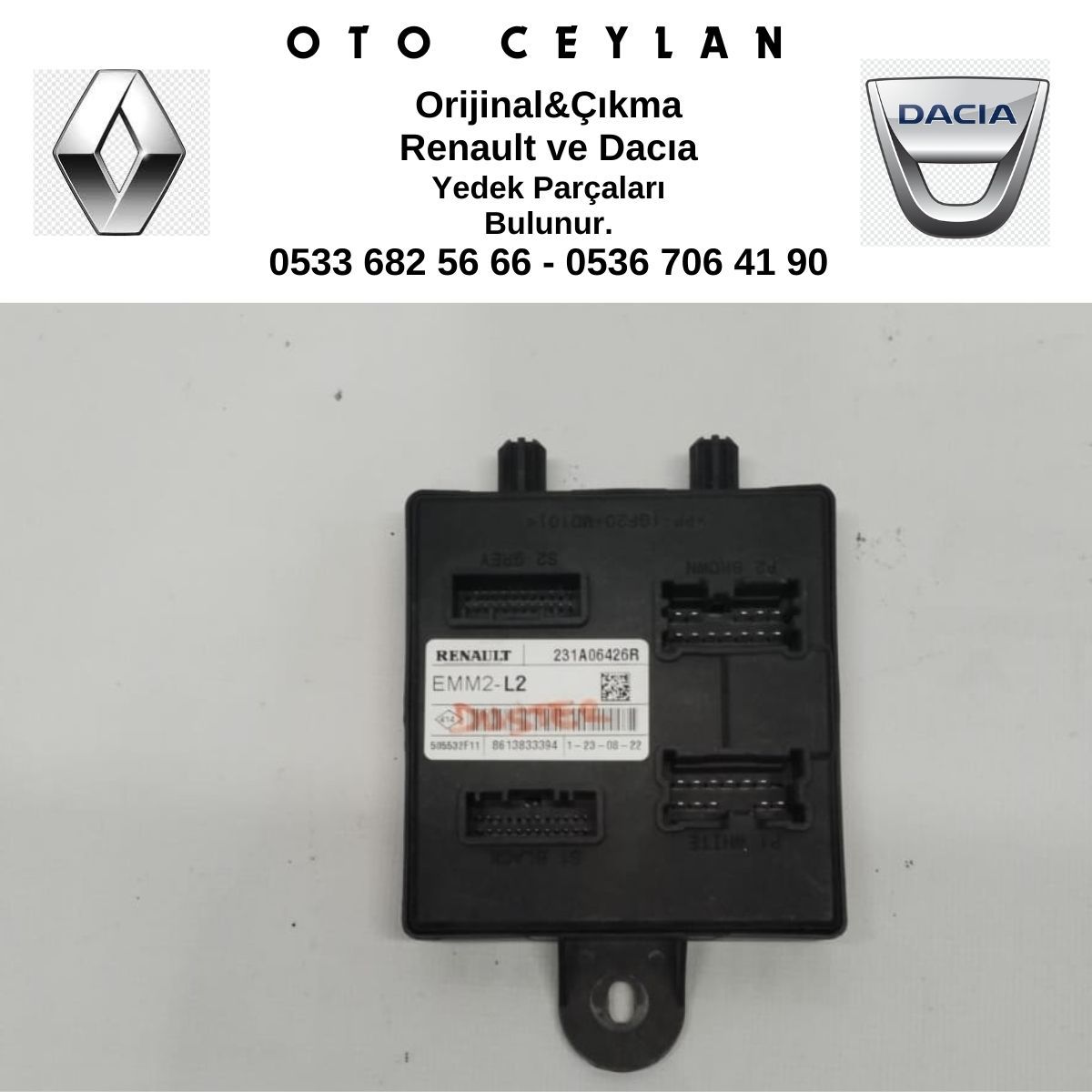 231A06426R Duster UCH Beyni Çıkma