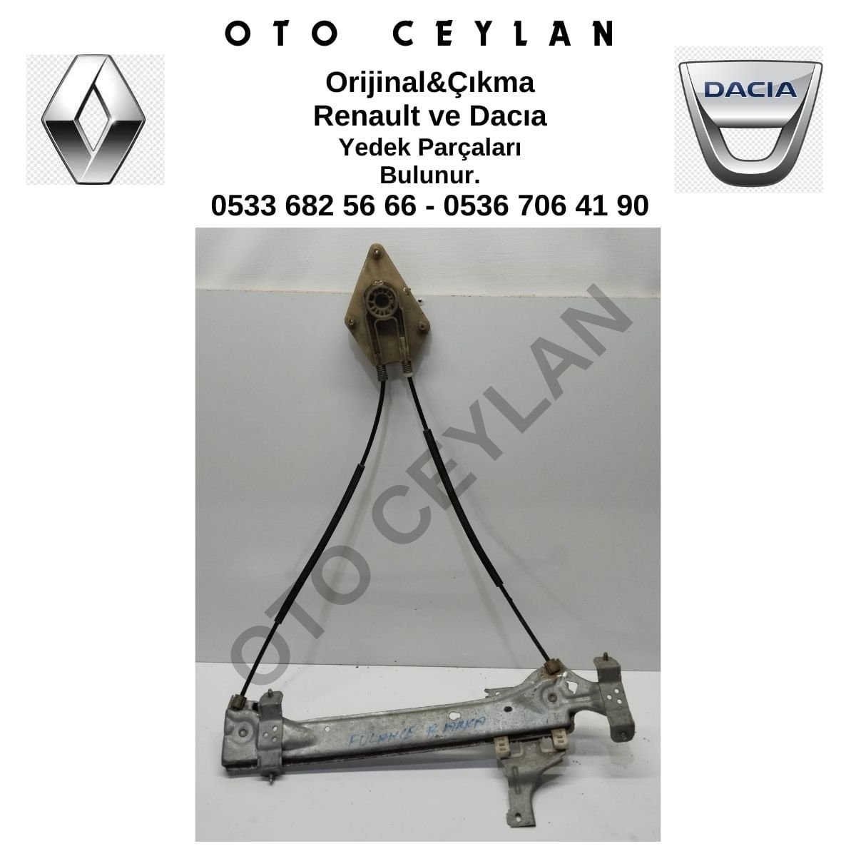 827200016R Fluence Sağ Arka Cam Krikosu Çıkma Orijinal