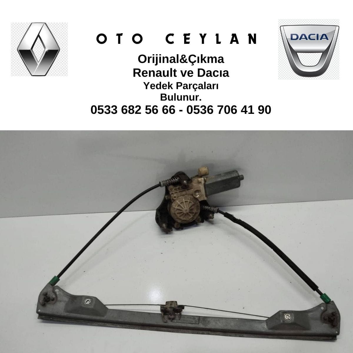 8200169093 Clıo Ön Cam Krikosu Elektrikli Sol Çıkma Orijinal