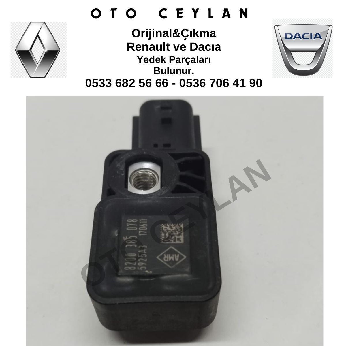 8200385078 Clio 3 Fluence Kango 2 Hava Yastık Sensörü Orijinal Çıkma