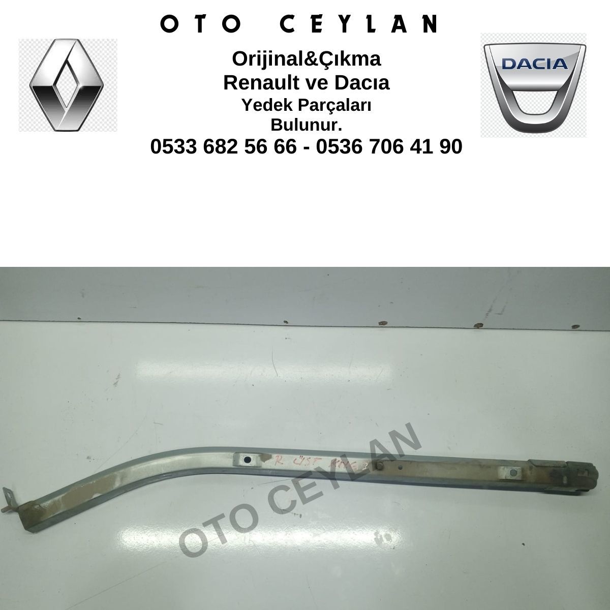 Kango 3 Sürgülü Kapı Rayı Üst Sağ Orijinal Çıkma