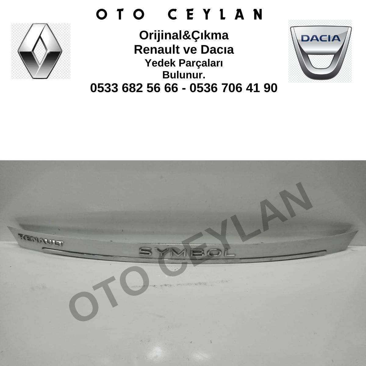 848103485R 848104029R 848107697R Symbol Bagaj Kapak Bandı Orijinal Çıkma