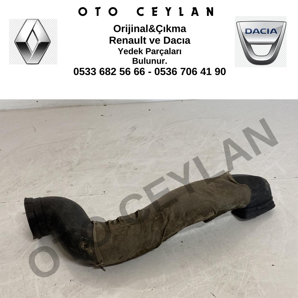 7702253108 Renault 19 Sağ Kalorifer Borusu Orijinal Çıkma