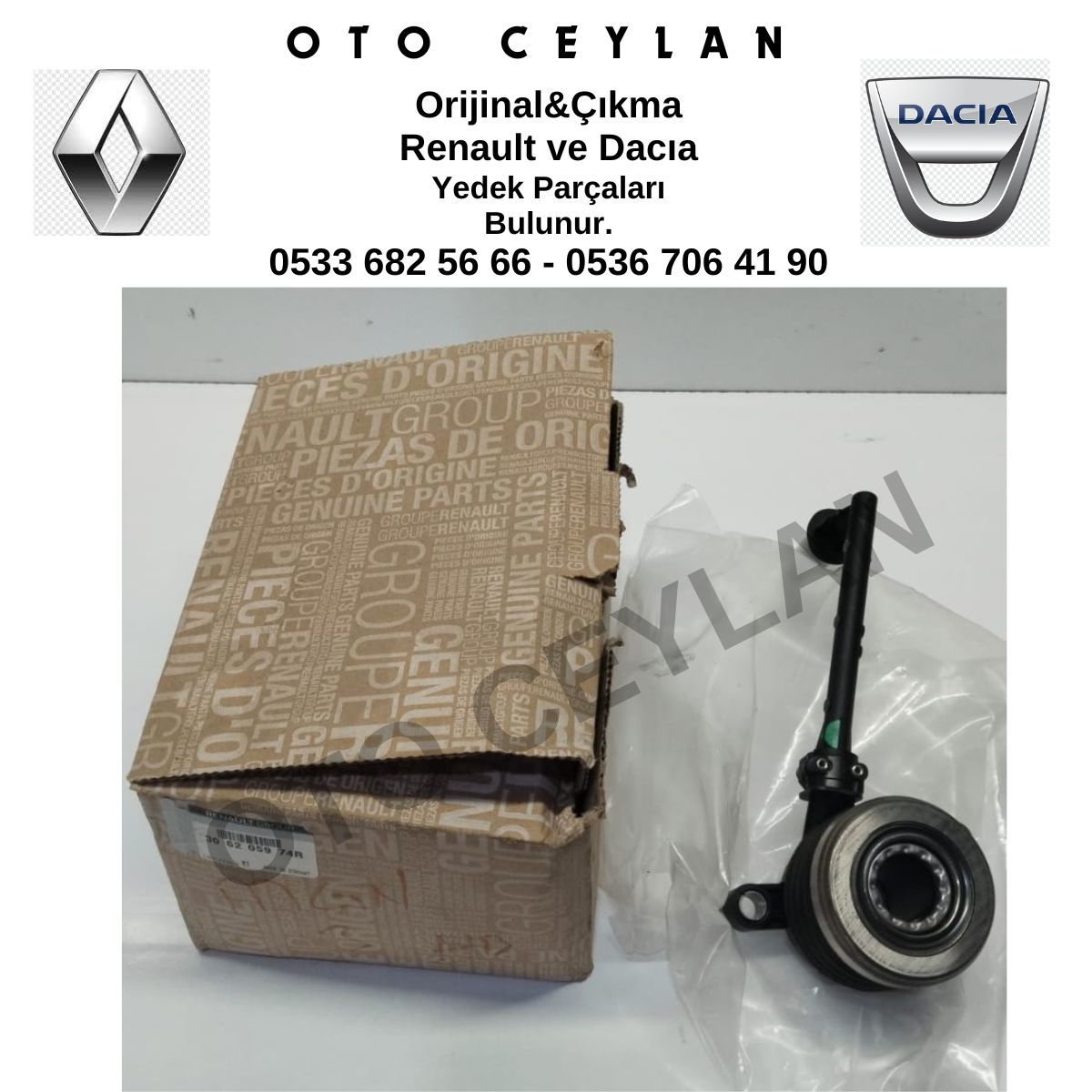 306205974R Megane 3 Fluence Hidrolik Debriyaj Silindiri Sıfır Orijinal