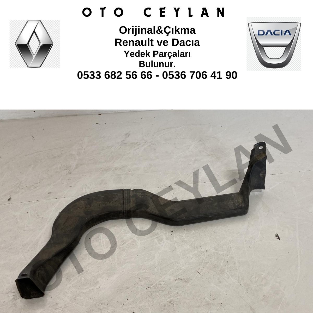 279307280R Duster 2 Havalandırma Borusu Orijinal Çıkma