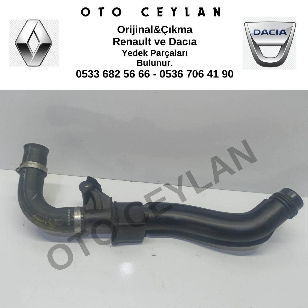8200296982 Modus Turbo Hortumu 1.5Dci Orijinal Çıkma