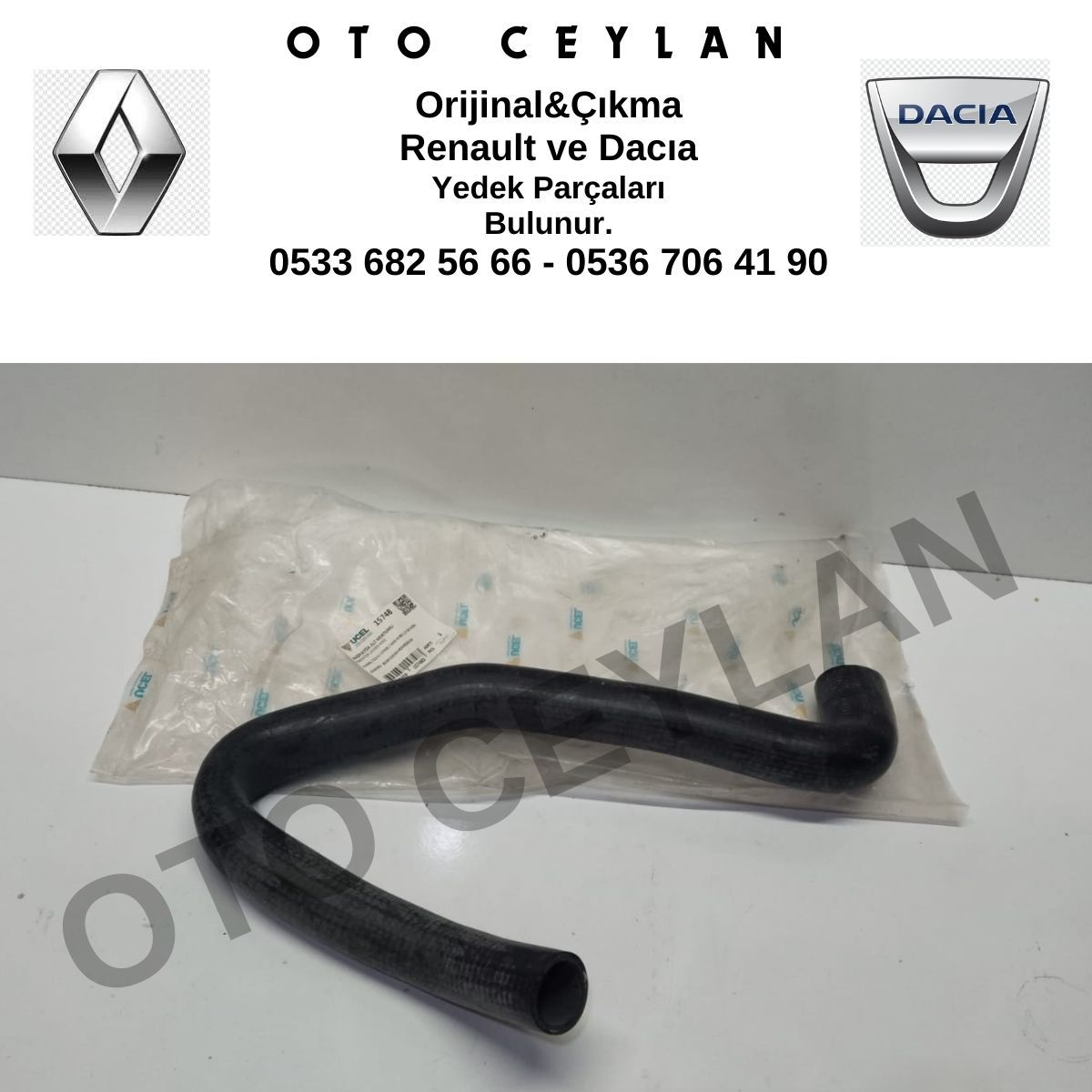 8200126265 8200026110 Kango Clio Symbol Nissan Kubi 1.5 Dci K9K Radyatör Alt Hortumu Sıfır Üçel Marka