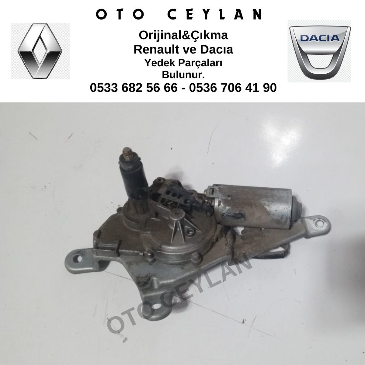 7700308805 Kango Arka Cam Silecek Motoru Orijinal Çıkma