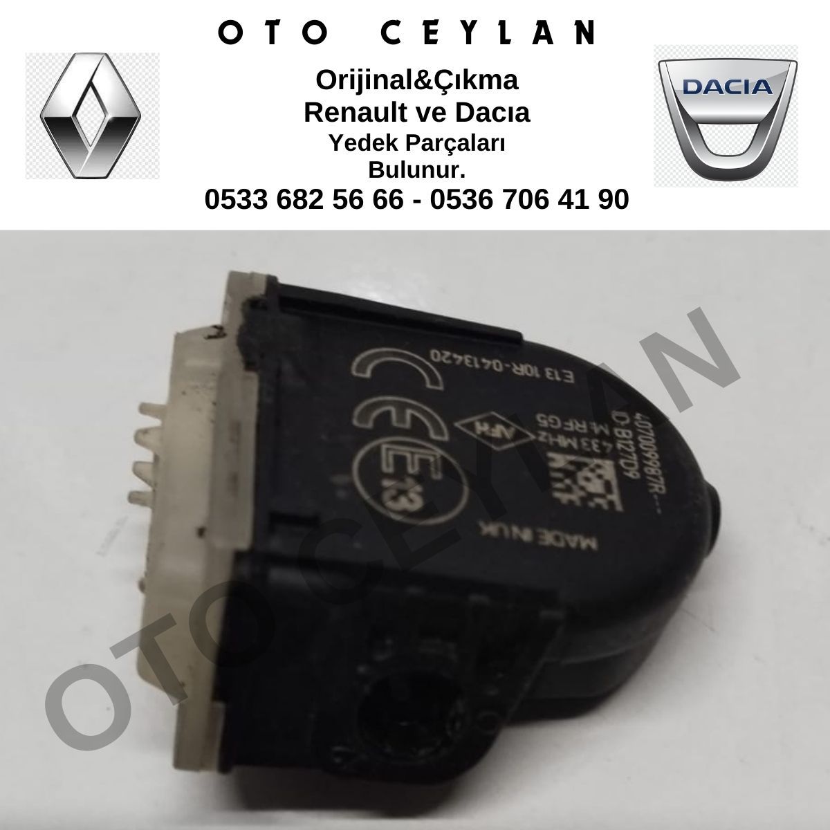 407009987R Clio 4 Duster Lastik Basınç Sensörü Orijinal Çıkma