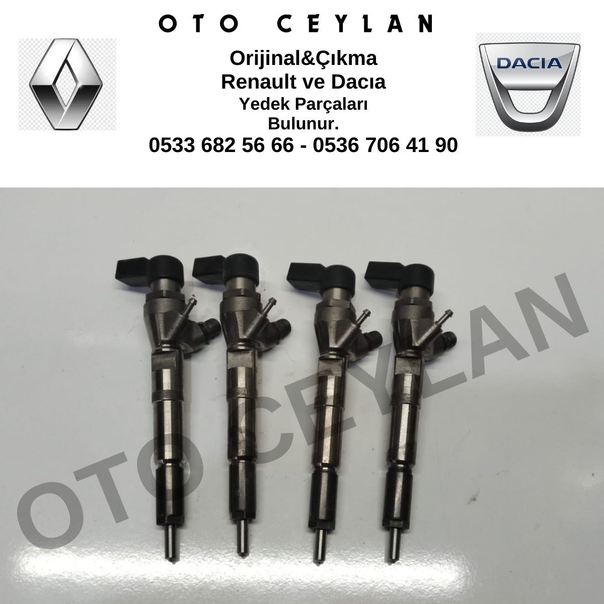 166008052R 8200903034 8200704191 Megane 3 Fluence 1.5 Dci 110 Beygir Enjektör Takım Sıfır Orijinal