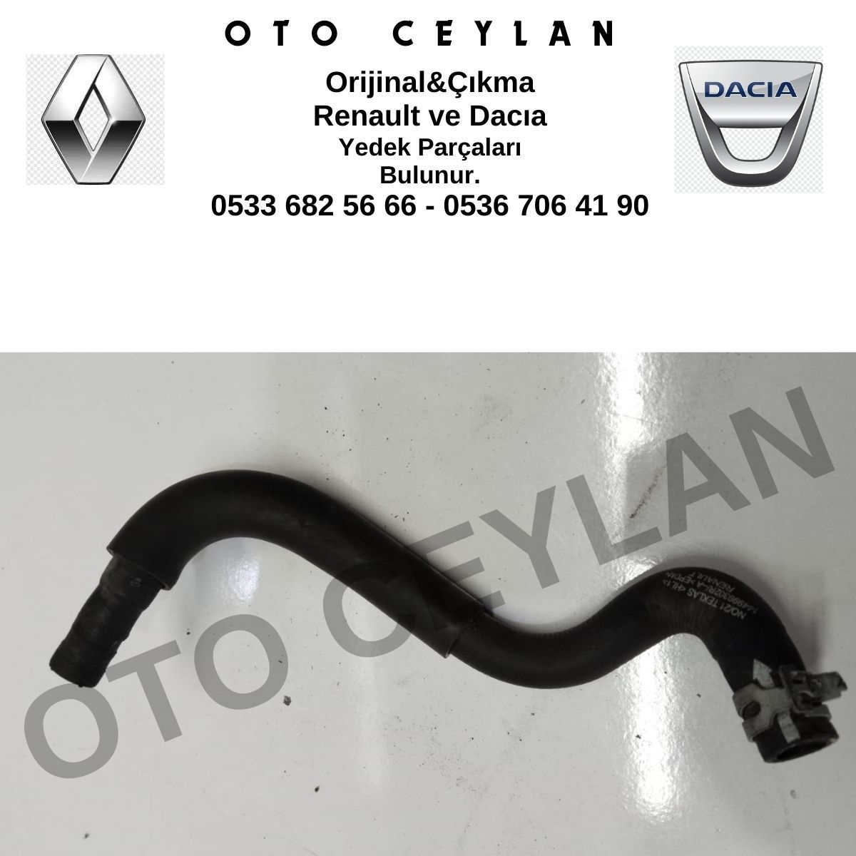 144999302R Clio Sandero Turbo Kompresör Giriş Hortumu Sıfır Motordan Sökme