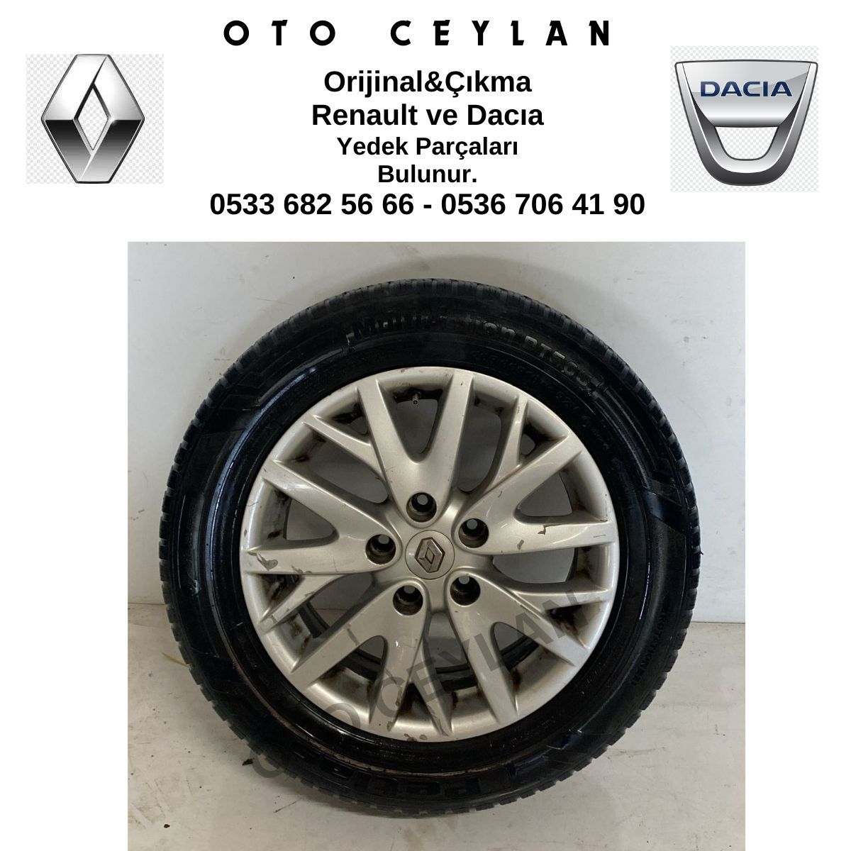 40305154R Megane 3 Jant TAKIM Orijinal Çıkma