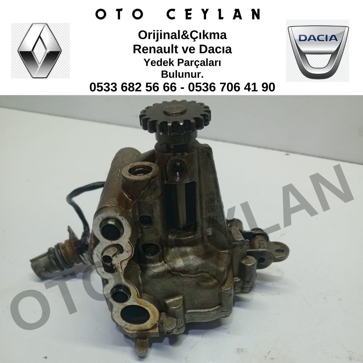 150107908R Clio 4 5 Sandero Captur Duster 1.0 Tce Yağ Pompası Orijinal Çıkma