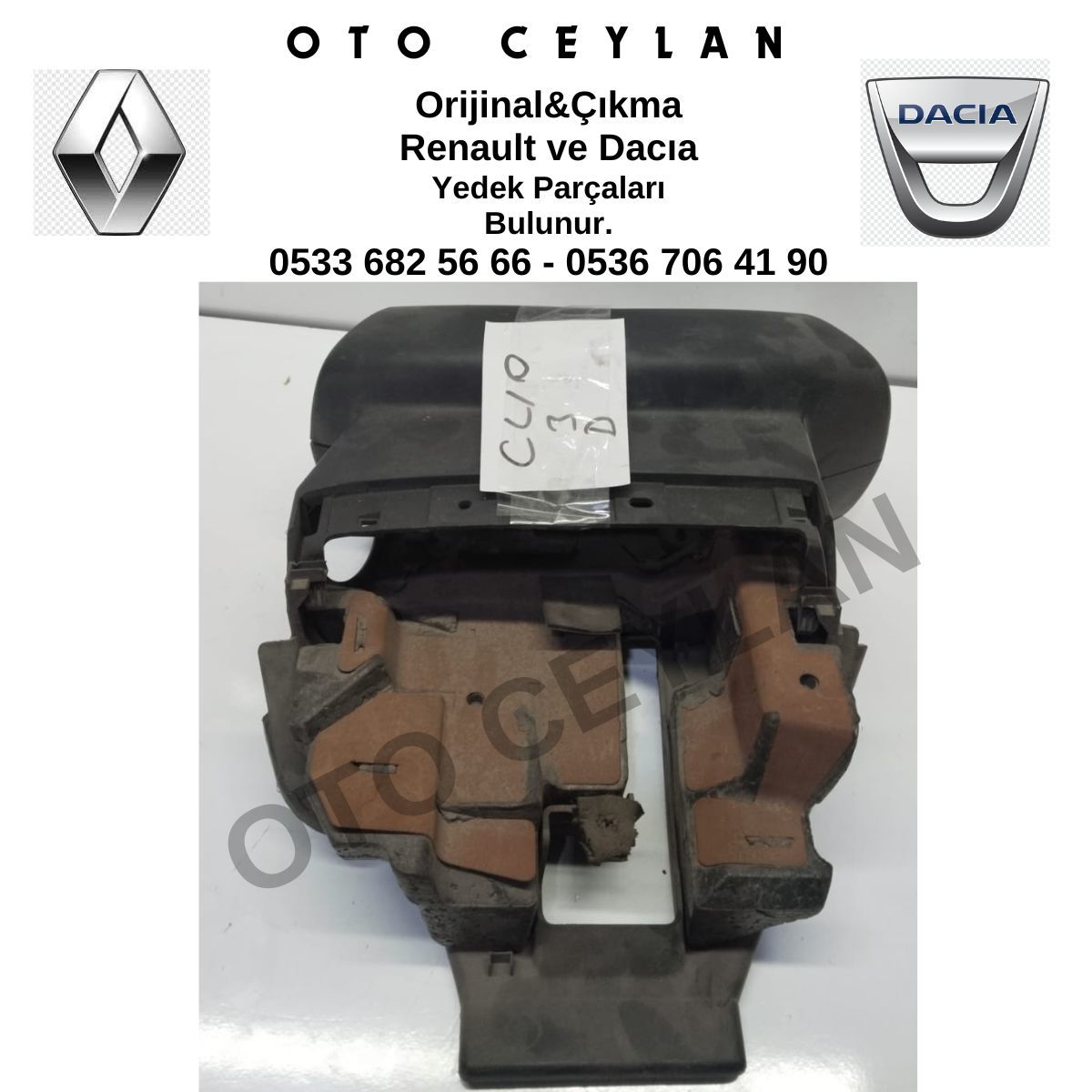 8200408027 Clio 3 Direksiyon Alt Üst Kapak Orijinal Çıkma