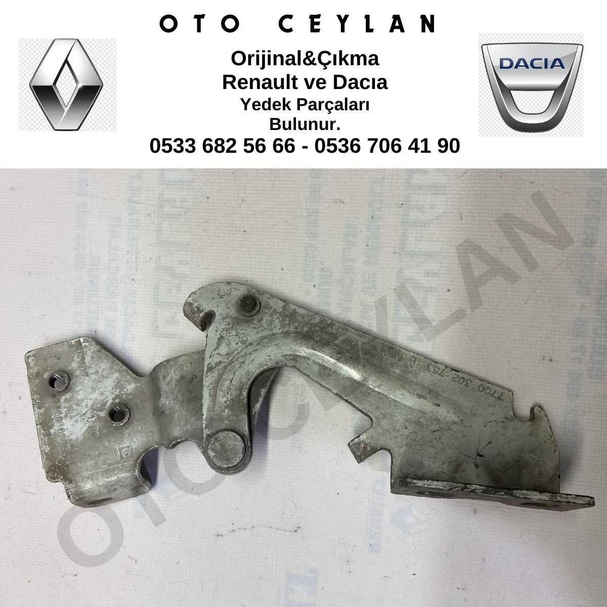 7700302753 Kangoo Sol Kaput Menteşesi