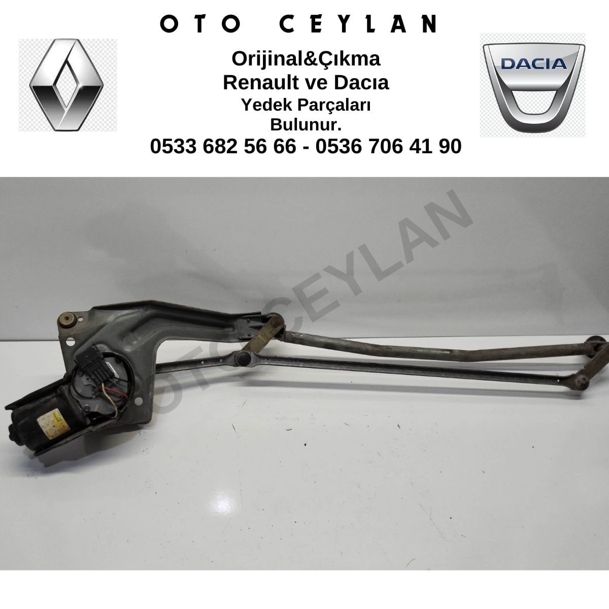 8200028403 Megan 1 Ön Cam Silecek Motoru mekanizmalı Çıkma Orjinal