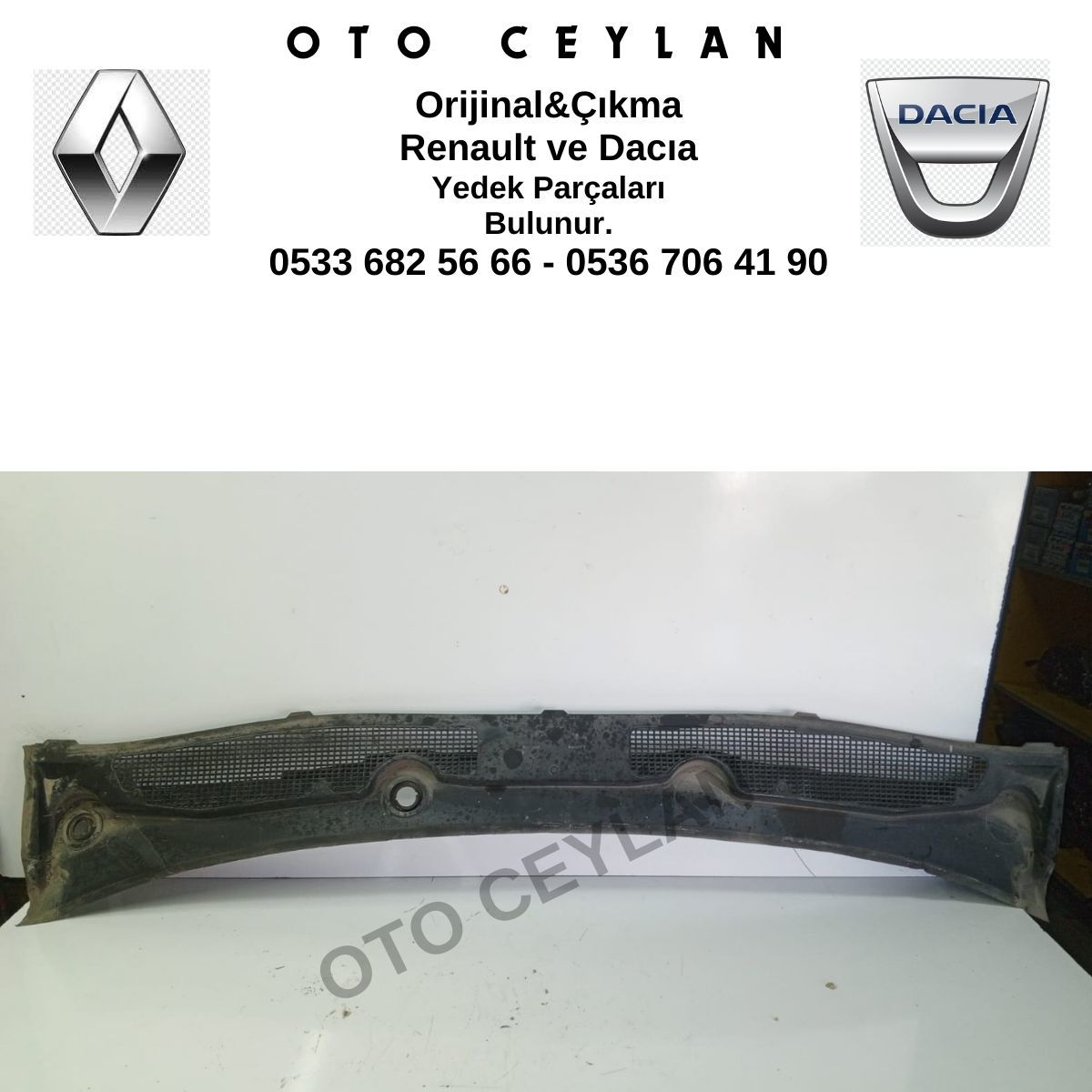 668110020R 668110021R Megane 3 Ön Cam Izgarası Orijinal Çıkma